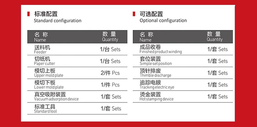 數控單座模切機配置圖